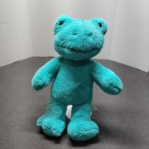 Build-A-Bear Workshop Teal Frog Plush Stuffed Animal Toy 15" Spring Green Toad